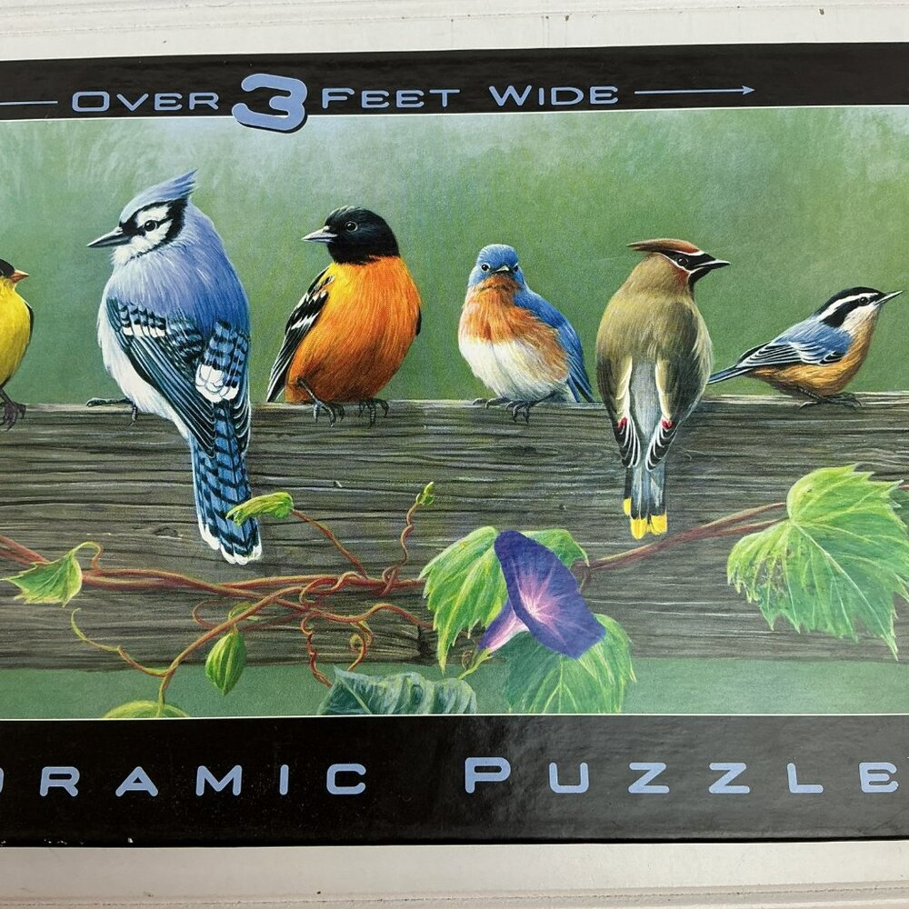 Songbirds Panoramic Puzzle 750 Pieces By Hautman Brothers Buffalo Games 38.25"x1 - Picture 3 of 10
